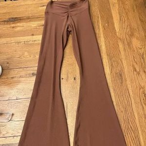 Aerie Pants & Jumpsuits | Aerie Flare Leggings | Color: Brown size small